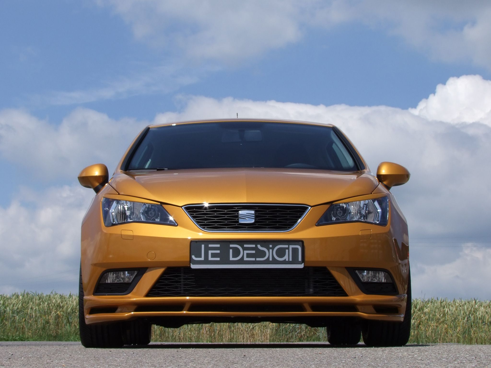 JE DESIGN Seat Ibiza 6 J SC Facelift Nicht FR Frontspoiler Gold 06